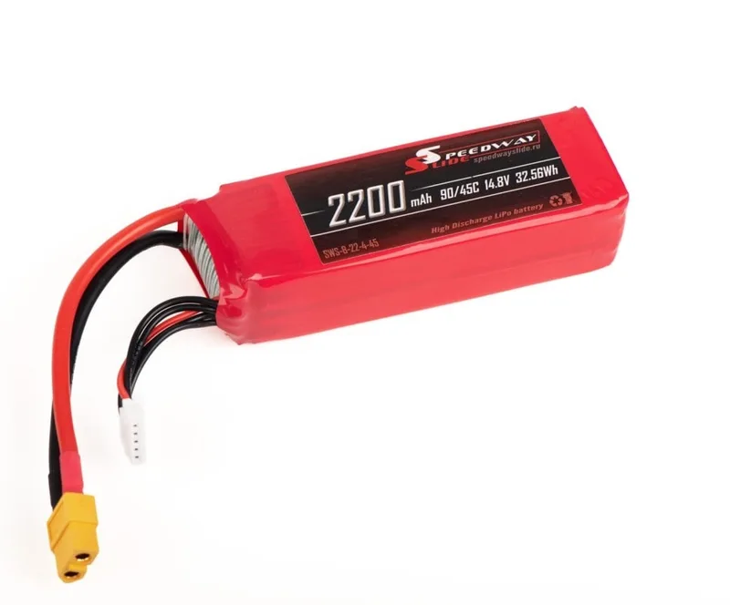 Аккумулятор Speedway Slide 106x35x32mm Li-Po 2200mAh 4S 14.8V 45C softcase XT60