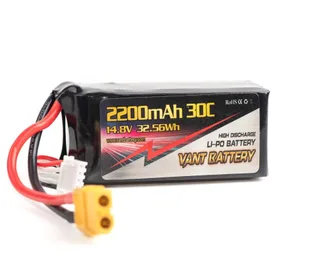 Аккумулятор VANT 75x35x35 Li-Po 2200 mAh 30C 4S 14.8V XT60 Soft case V2 — фото 2
