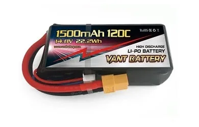 Аккумулятор LiPo Vant - 14.8В 2200мАч 120C (4S, разъём T-Plug)