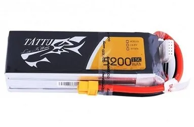 TATTU Li-pol 14.8V 5200mAh, 15C, 4s1p, XT60