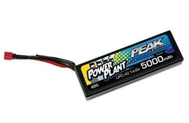 Peak Racing Power Plant Lipo 4s1p 5000 14.8V 45C Deans Plug