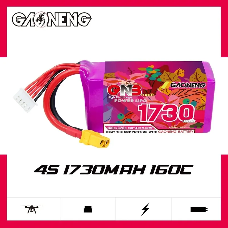 Аккумулятор LiPo GAONENG GNB 1730mAh 4S 14.8V 160C XT60