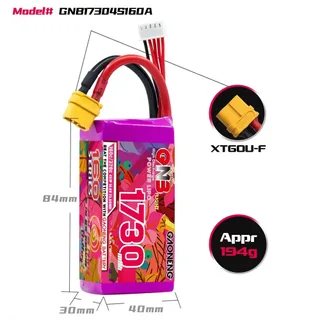 Аккумулятор LiPo GAONENG GNB 1730mAh 4S 14.8V 160C XT60 — фото 4