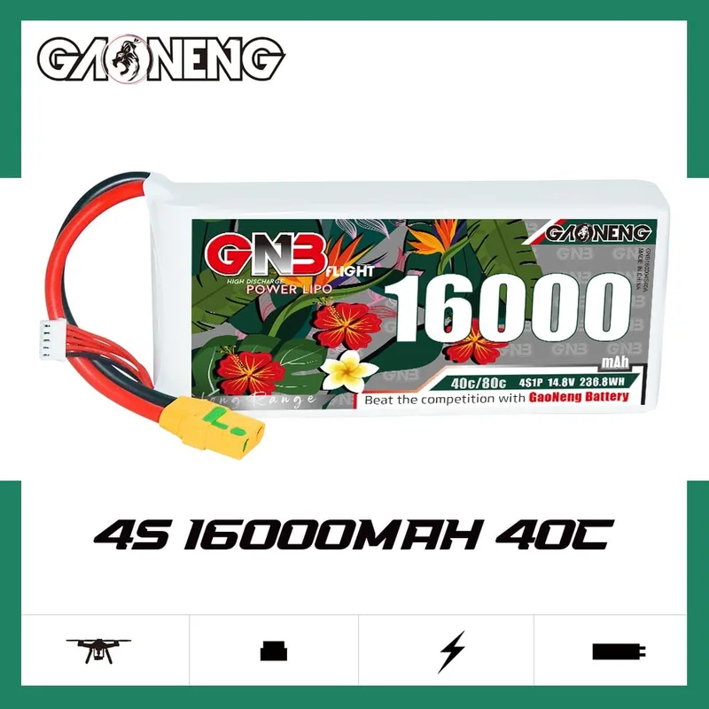 Аккумулятор Li-po Gaoneng GNB 16000mah 4S1P 14.8V 40C 42x80x183mm