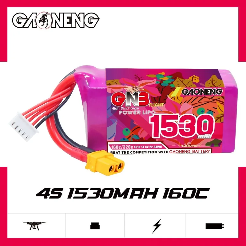Аккумулятор Li-po Gaoneng GNB 1530mah 4S1P 14.8V 160C