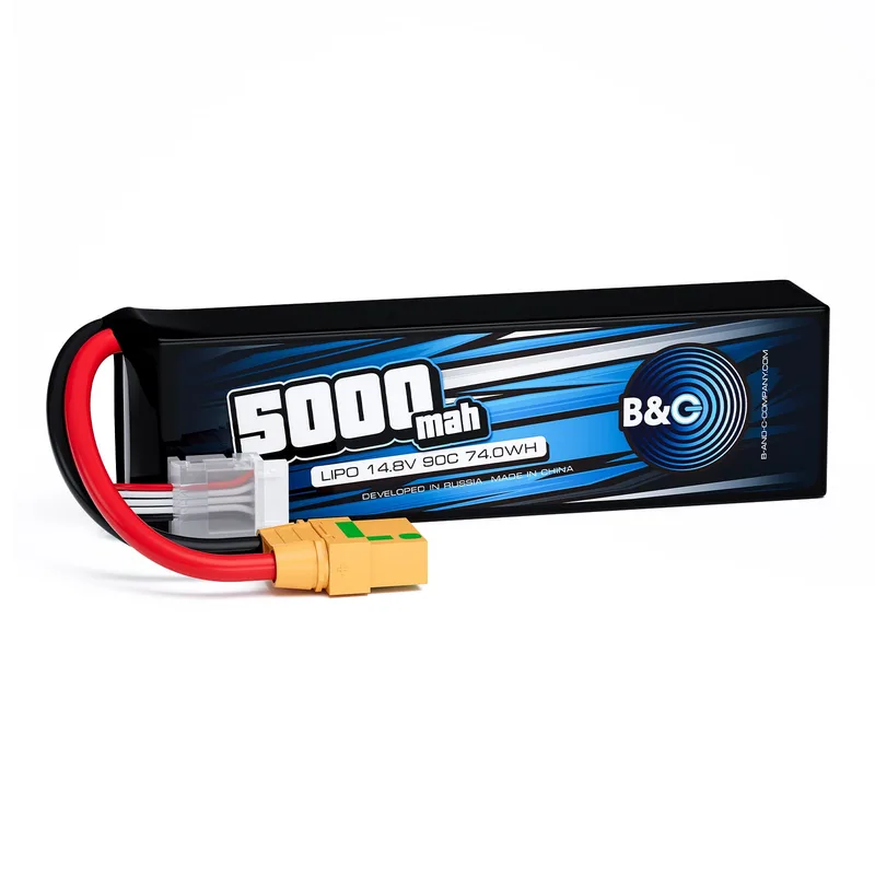 Аккумулятор Li-po B&C 5000 MAH 14.8V (4s) 90C, XT90S, Soft case