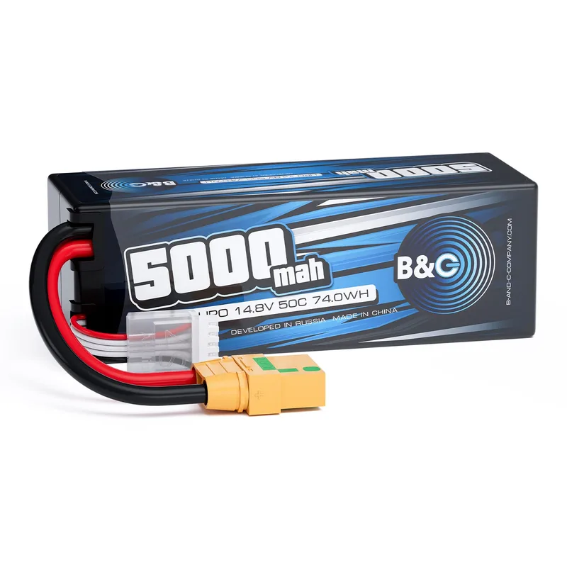 Аккумулятор Li-po B&C 5000 MAH 14.8v (4s) 50C, XT90S, Hard case