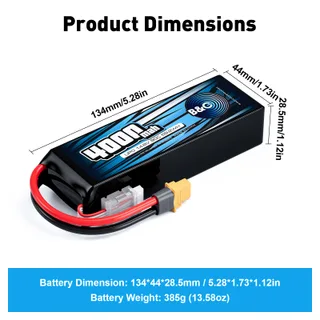 Аккумулятор Li-Po B&C 4000 MAH 14.8v (4s) 90C, XT60, Soft case — фото 2