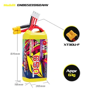 Аккумулятор Li-po Gaoneng GNB 650mah 3S1P 11.4V HV 160C 18*30*64mm-XT30 — фото 3