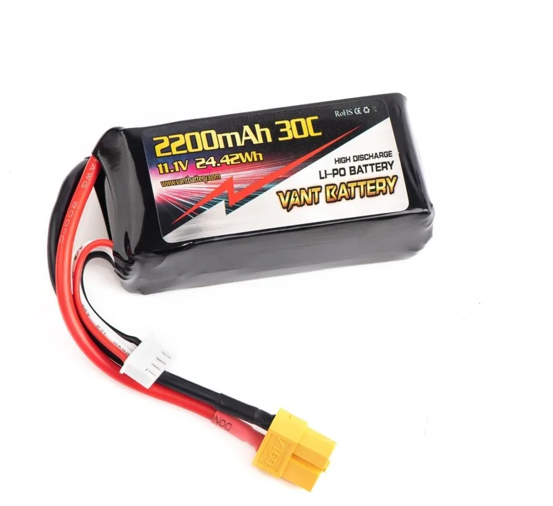 Аккумулятор VANT 75x26x35 Li-Po 2200 mAh 30C 3S 11.1V XT60 Soft case V2