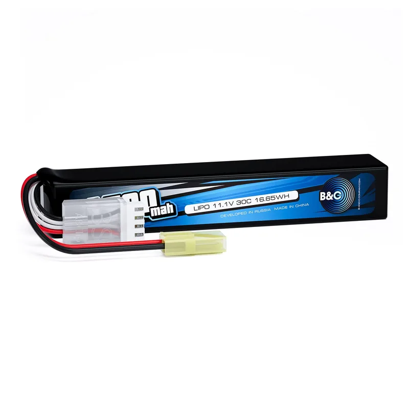 Аккумулятор для страйкбола Li-po B&C 1500 MAH 11.1V (3s) 30C, Mini Tamiya, Soft case