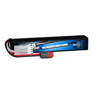 Аккумулятор для страйкбола Li-po B&C 1350 MAH 11.1V (3s) 30C, T-plug, Soft case