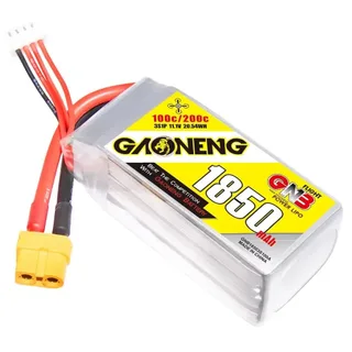 Аккумулятор Li-po GNB 1850mah 3S1P 11.1V 100C 29x34x75mm XT60 — фото 3