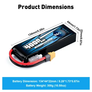 Аккумулятор Li-Po B&C 4000 MAH 11.1v (3s) 90C, XT60, Soft case — фото 2