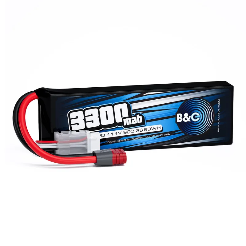 Аккумулятор Li-po B&C 3300 MAH 11.1v (3s) 90C, T-Plug, Soft case