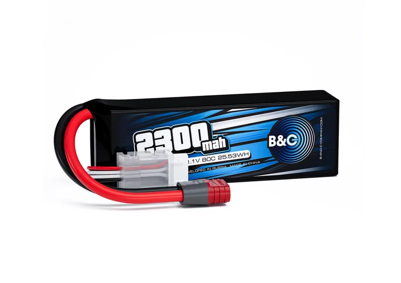 Аккумулятор Li-po B&C 2300 MAH 11.1v (3s) 80C, T-Plug, Soft case