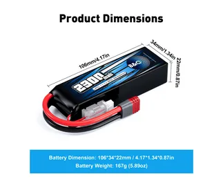 Аккумулятор Li-po B&C 2300 MAH 11.1v (3s) 80C, T-Plug, Soft case — фото 3