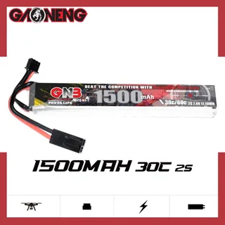 Аккумулятор для страйкбола Li-po Gaoneng GNB 1500MAH 2S1P 7.4V 30C 13x21x128mm Mini Tamiya