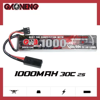 Аккумулятор для страйкбола Li-po Gaoneng GNB 1000MAH 2S1P 7.4V 30C 11.5x20.5x102mm Mini Tamiya