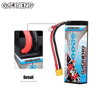 Аккумулятор Li-po Gaoneng GNB 5200MAH 7.4V 2S1P 90C 25.1x47x139mm XT60 — фото 5