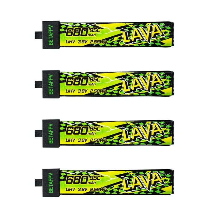 Аккумуляторы Li-po BetaFPV LAVA II 680mAh 1S 3.8V HV 95C BT2.0 (Набор 4 штуки)