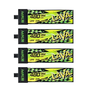Аккумуляторы Li-po BetaFPV LAVA II 480mAh 1S 3.8V HV 95C BT2.0 (Набор 4 штуки)