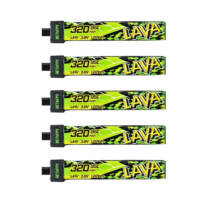 Аккумуляторы Li-po BetaFPV LAVA II 320mAh 1S 3.8V HV 95C BT2.0 (Набор 5 штук)