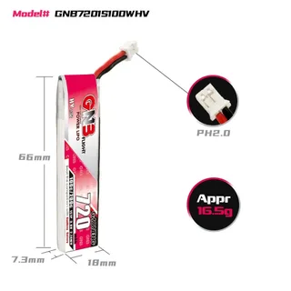 Аккумулятор Li-po Gaoneng GNB 720mah 1S1P 3.8V HV 100C — фото 2