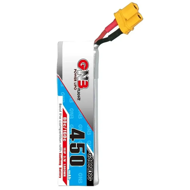 Аккумулятор Li-po Gaoneng GNB 450mah 1S1P 3.7V 80C 6x17x59mm