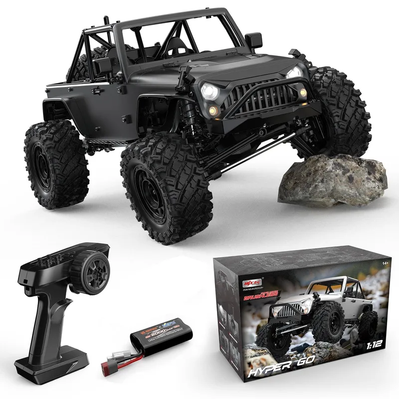 Радиоуправляемый краулер MJX Hyper Go H12Y 1:12, бесколлекторный, 4WD RTR, чёрный