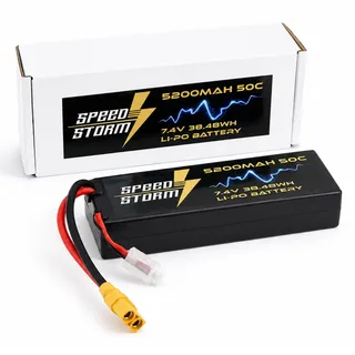 Аккумулятор Speed Storm Li-Po 7.4V 50C 5200 mAh Hard Case разъем XT90 — фото 7