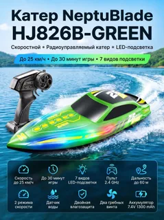 Катер NeptuBlade (25 км/ч, 32 см, 30 мин, 7 видов подсветки)
