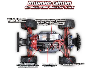 Радиоуправляемый монстр Remo Hobby GT Brushless (зеленый) 4WD 2.4G 1/10 RTR — фото 2