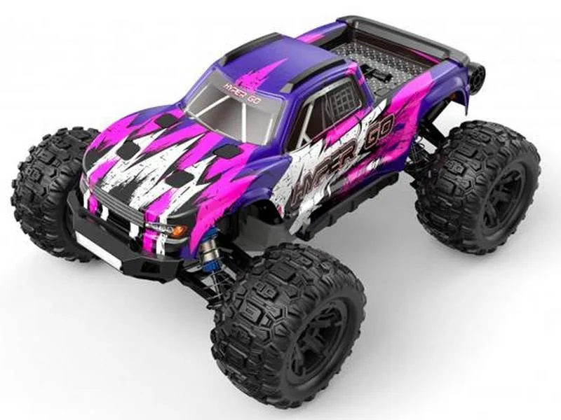 Радиоуправляемый монстр MJX Hyper Go H16H (фиолетовый) 4WD 2.4G LED GPS 1/16 RTR