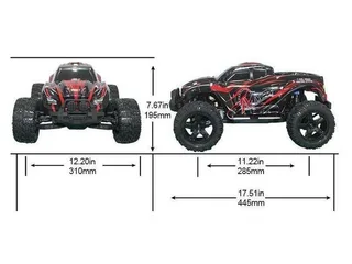 Радиоуправляемый монстр Remo Hobby MMAX Brushless (красный) 4WD 2.4G 1/10 RTR — фото 12