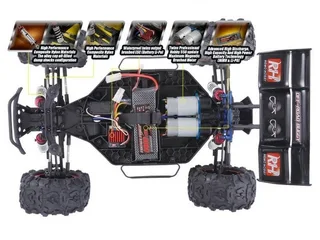Радиоуправляемая трагги Remo Hobby EVO-R TWINS MOTOR (красная) 4WD 2.4G 1/8 RTR — фото 3