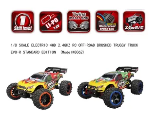 Радиоуправляемая трагги Remo Hobby EVO-R TWINS MOTOR (зеленая) 4WD 2.4G 1/8 RTR — фото 6