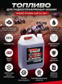 Топливо для машин Speed Storm Car 5л 25%