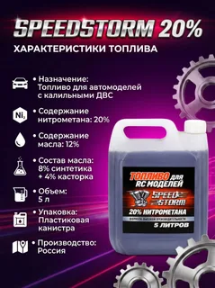 Топливо для радиоуправляемых машин Speed Storm Car 5л 20% — фото 4