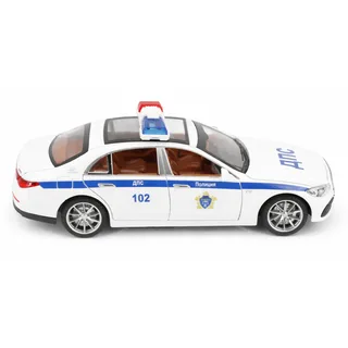 Радиоуправляемая металлическая полицейская машина Mercedes S600 1:22 — фото 5