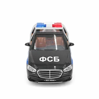 Радиоуправляемая металлическая полицейская машина Mercedes S600 1:22 — фото 5